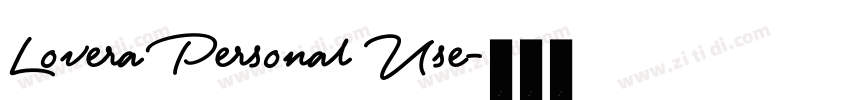 Lovera Personal Use字体转换